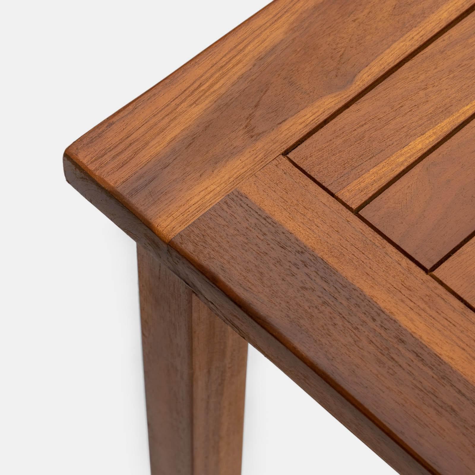 Set pranzo tavolo 90x90 cm e 4 sedie pieghevoli in legno teak - Louis