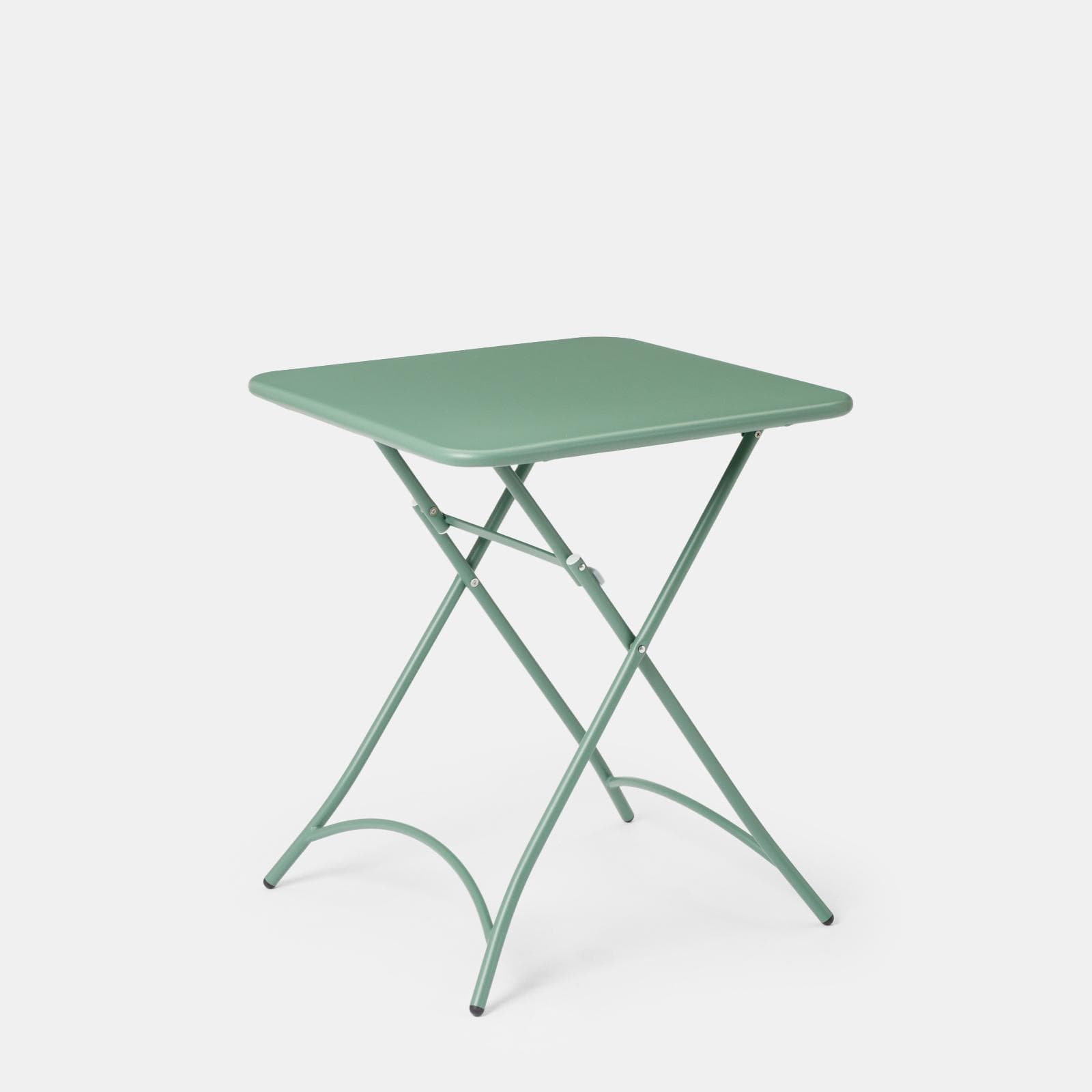 Tavolo da esterno pieghevole 60x60 cm in acciaio verde marino - Faber