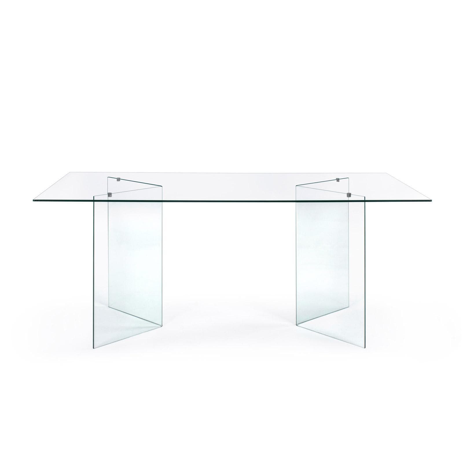 Tavolo rettangolare 180x90 cm vetro temperato - City