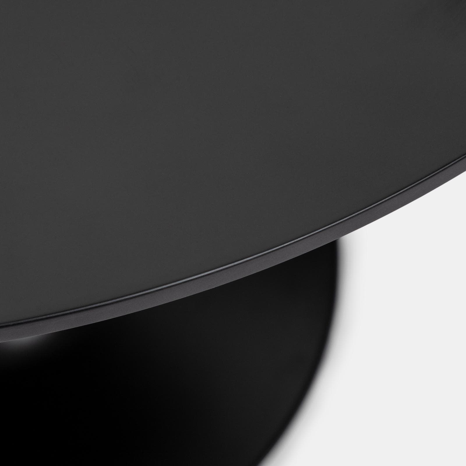 Tavolo da pranzo rotondo 60 cm in legno nero opaco - Tulipano