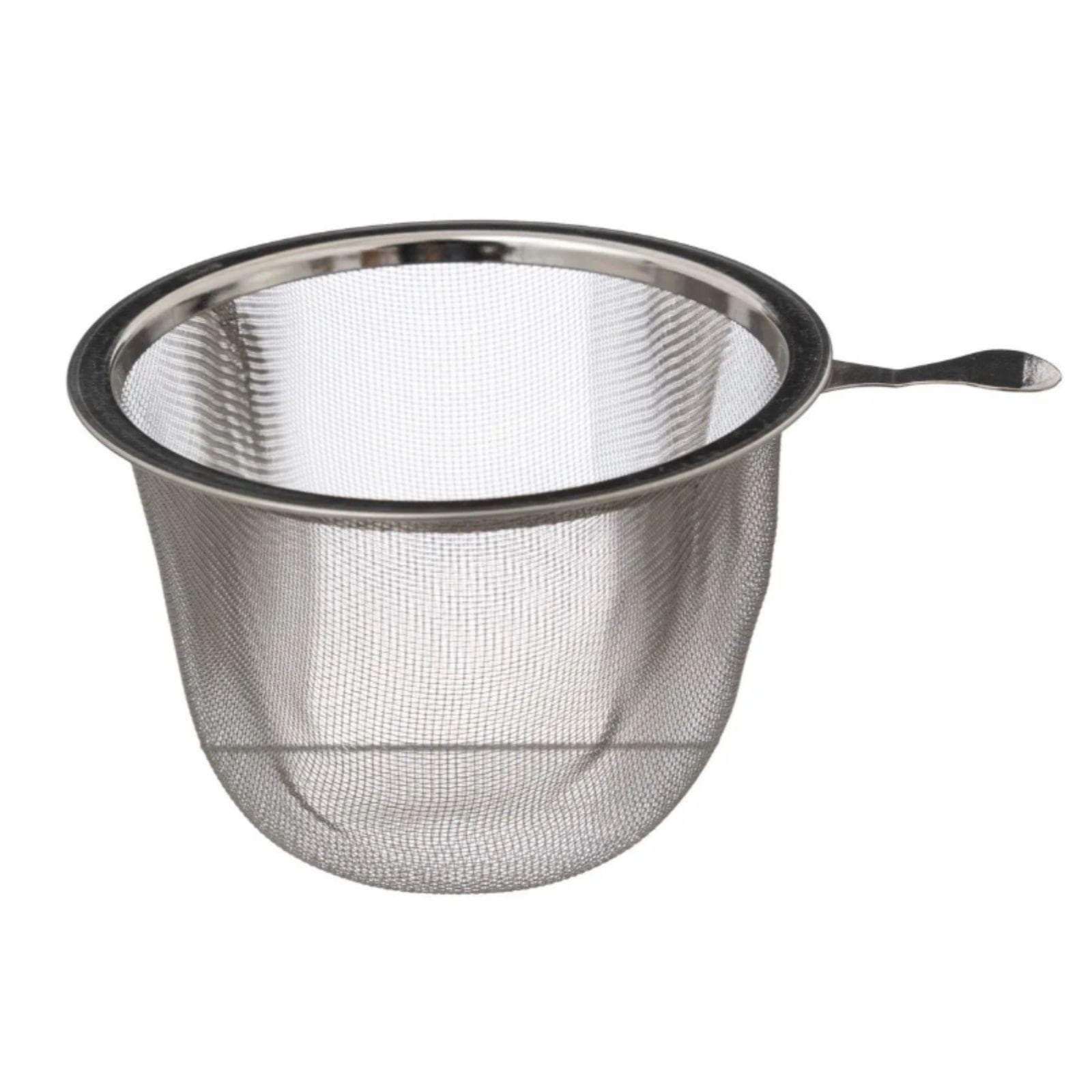 Tazza 32 cl in ceramica rosso lucido con coperchio e filtro per infuso - Aeloria