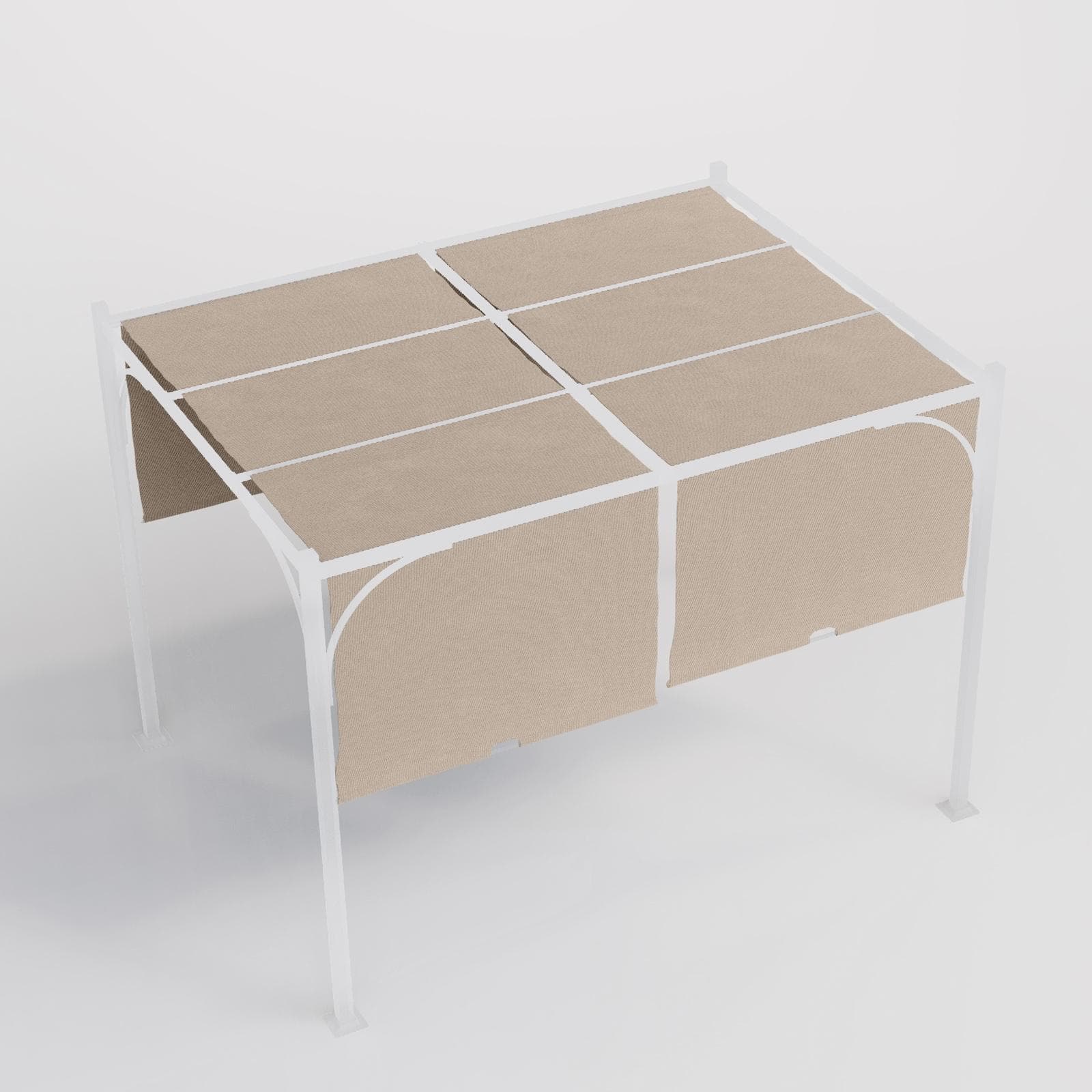 Telo di ricambio 2x3 m ecrù per gazebo con tetto scorrevole - Edvige