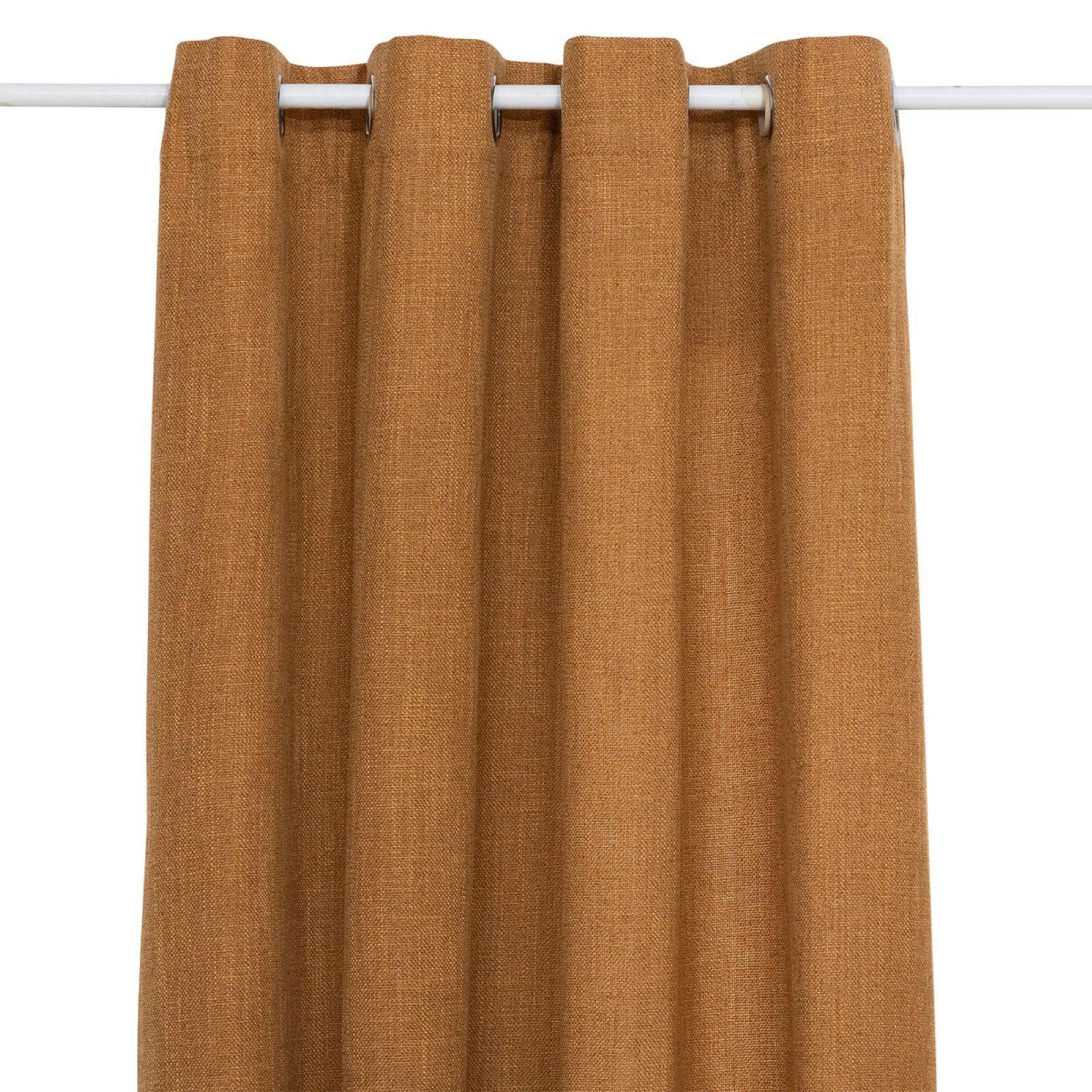Tenda filtrante 140x260h cm in tessuto effetto lino cannella - Cremy
