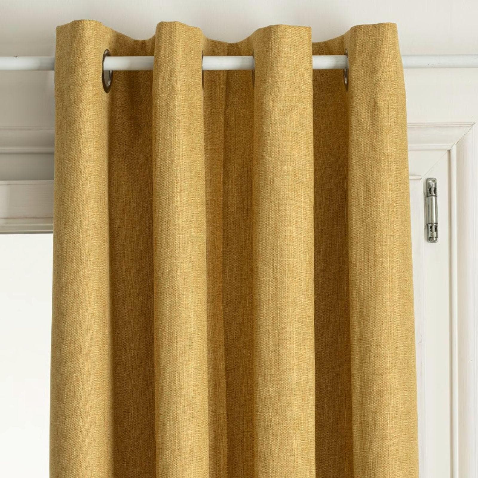 Tenda oscurante 140x260h cm in tessuto effetto maglia ocra - Luana