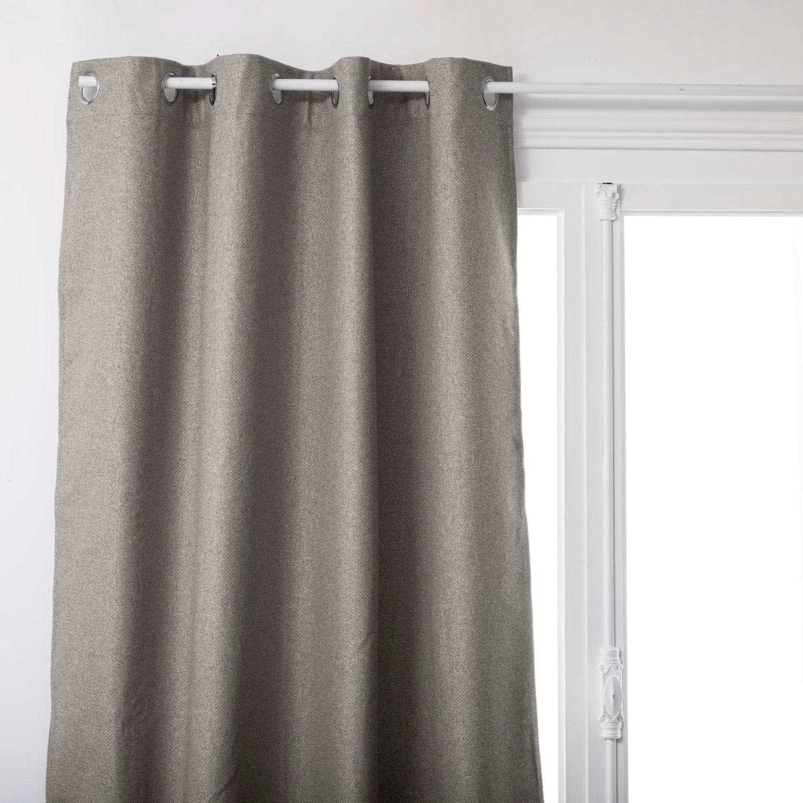 Tenda oscurante e isolante 140x260h cm in tessuto jacquard grigio - Tikala