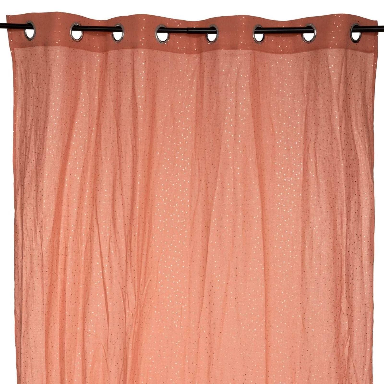 Tenda semi filtrante 140x250h cm in cotone terracotta - Oceania Kids