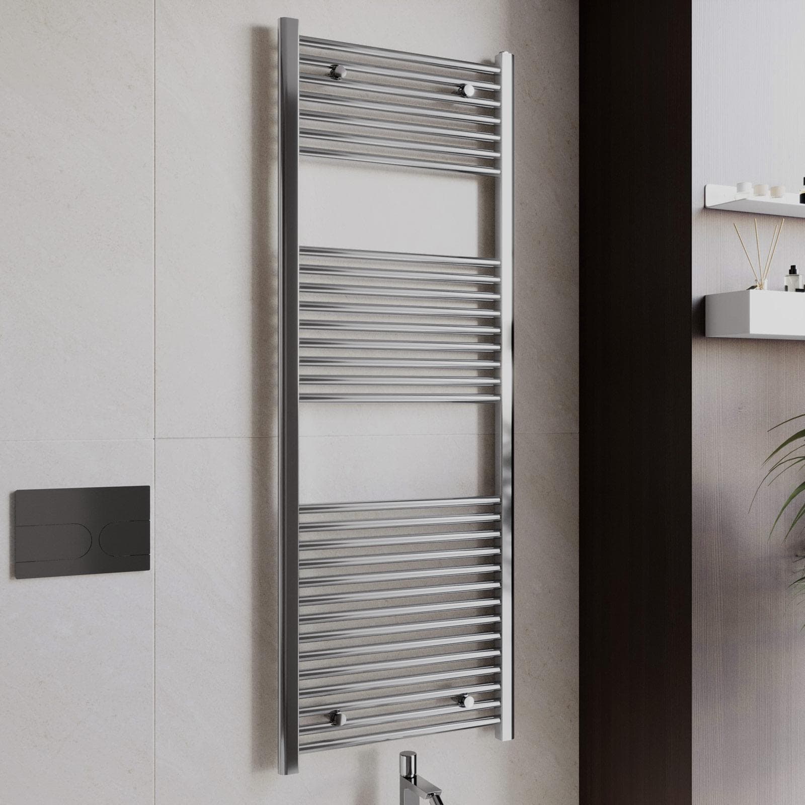Termoarredo scaldasalviette 1500x450 cromo interasse 400 mm - Alpina