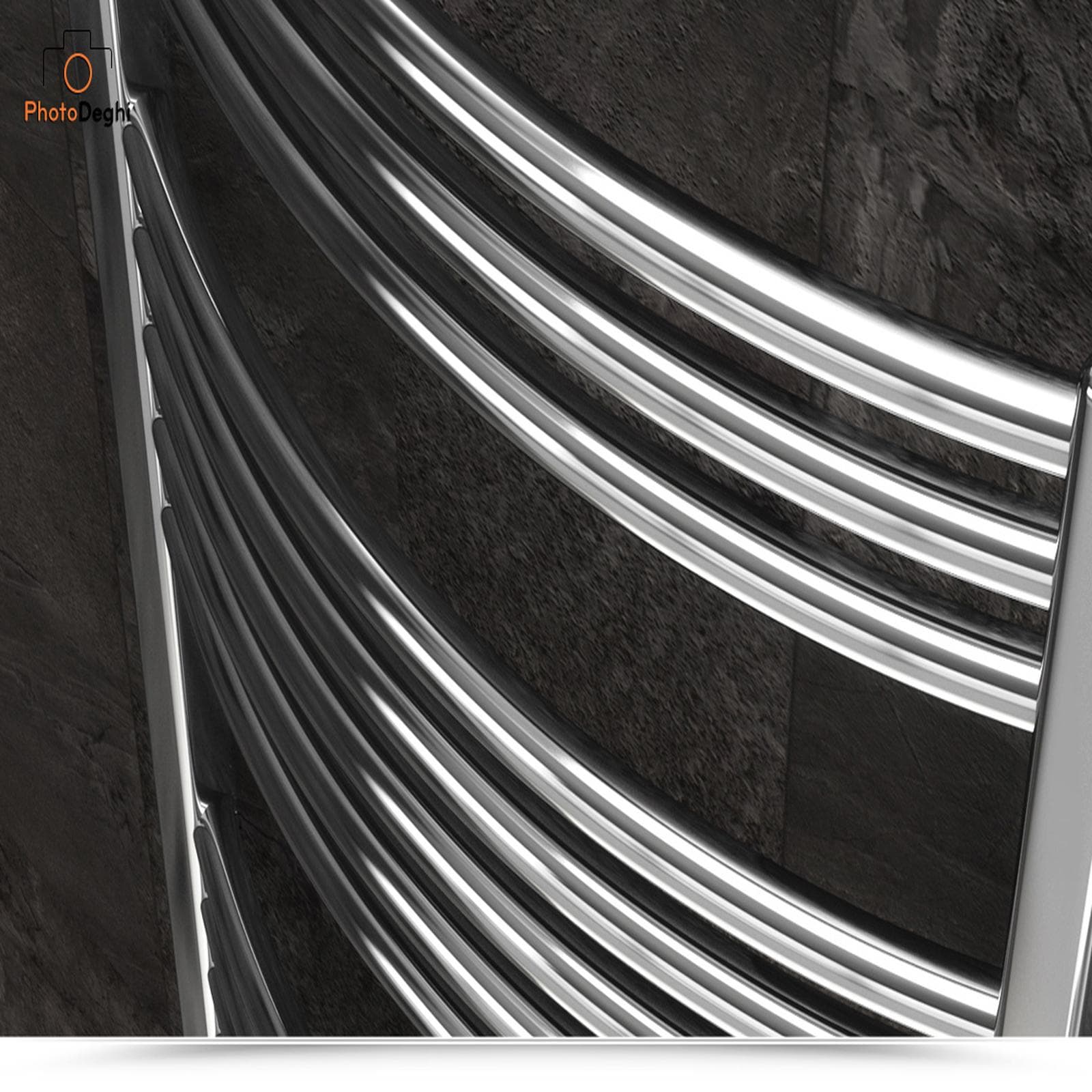 Termoarredo scaldasalviette 1500x500 cromo curvo interasse 450 mm - Alpina