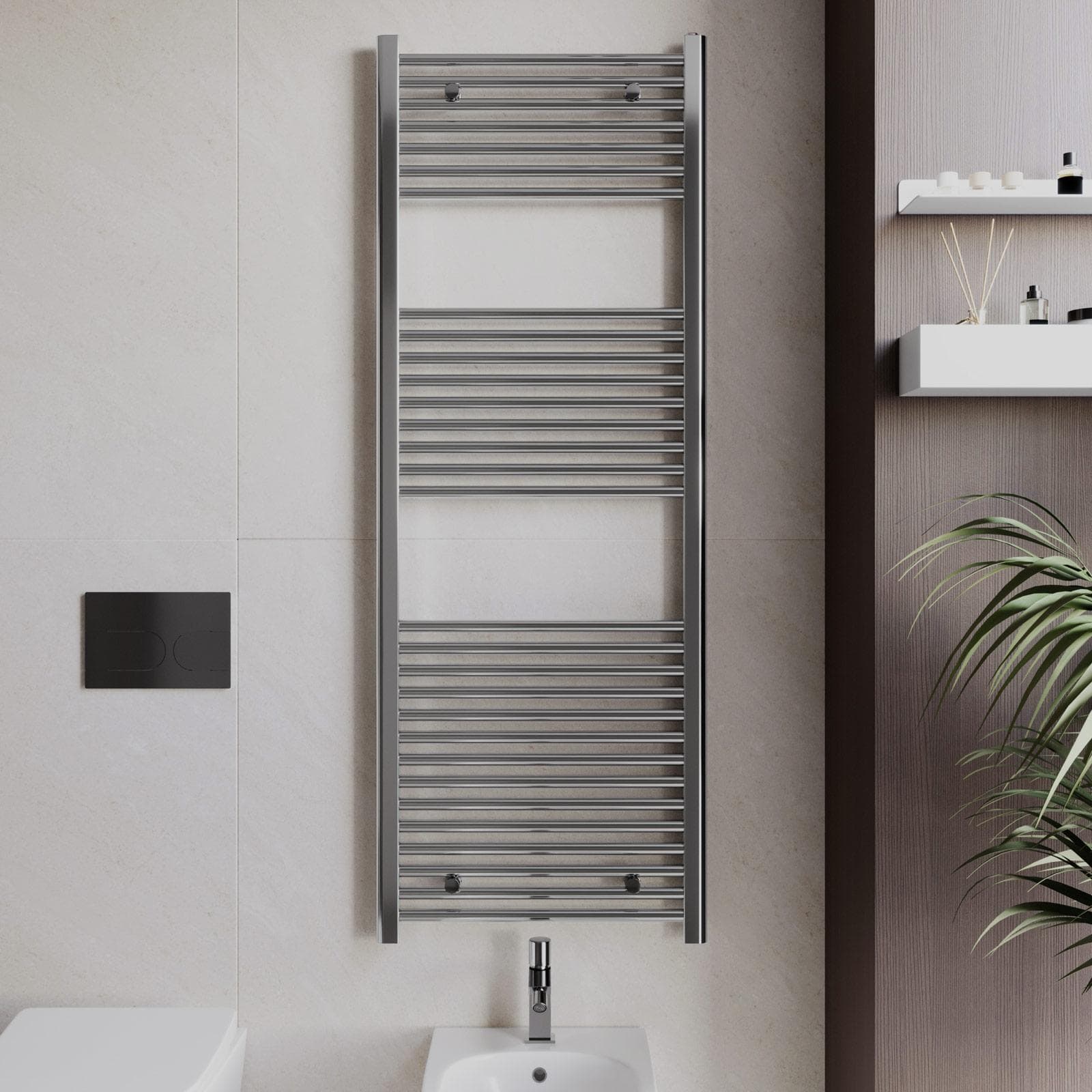 Termoarredo scaldasalviette 1500x550 cromato interasse 500 mm - Alpina