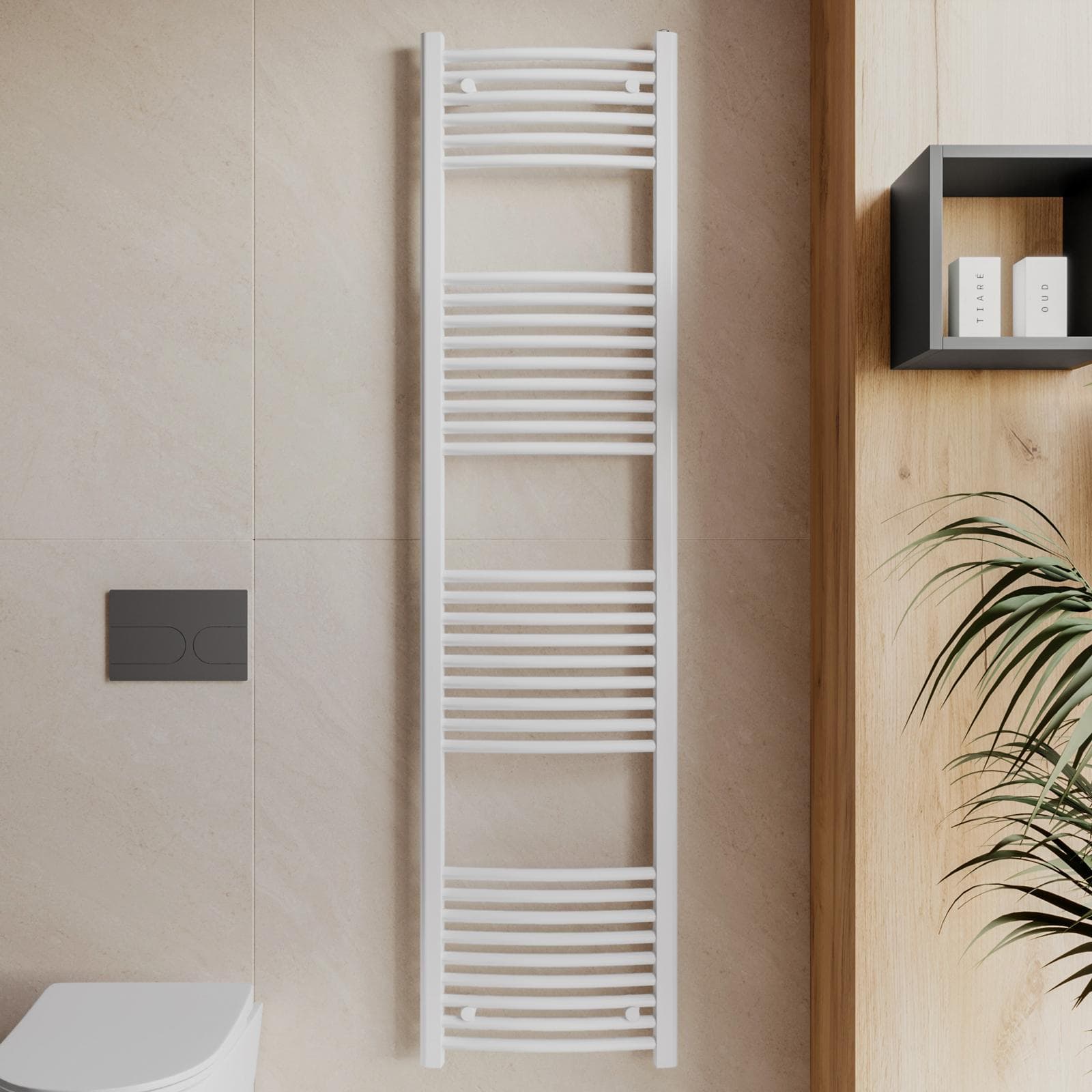 Termoarredo scaldasalviette 1800x500 bianco curvo interasse 450 mm - Alpina