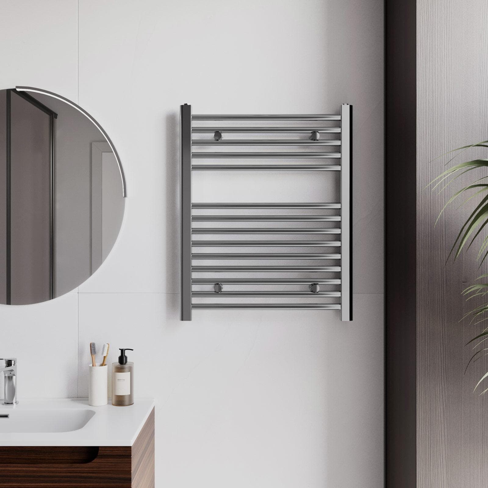 Termoarredo scaldasalviette 680x500 cromato interasse 450 mm - Alpina