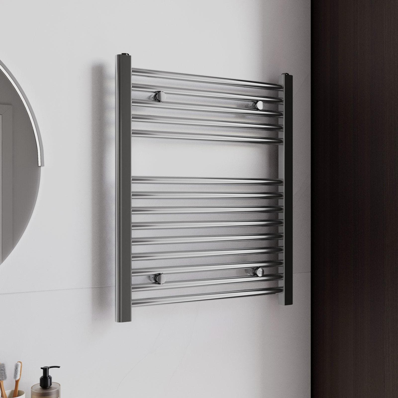 Termoarredo scaldasalviette 680x600 cromato interasse 550 mm - Alpina