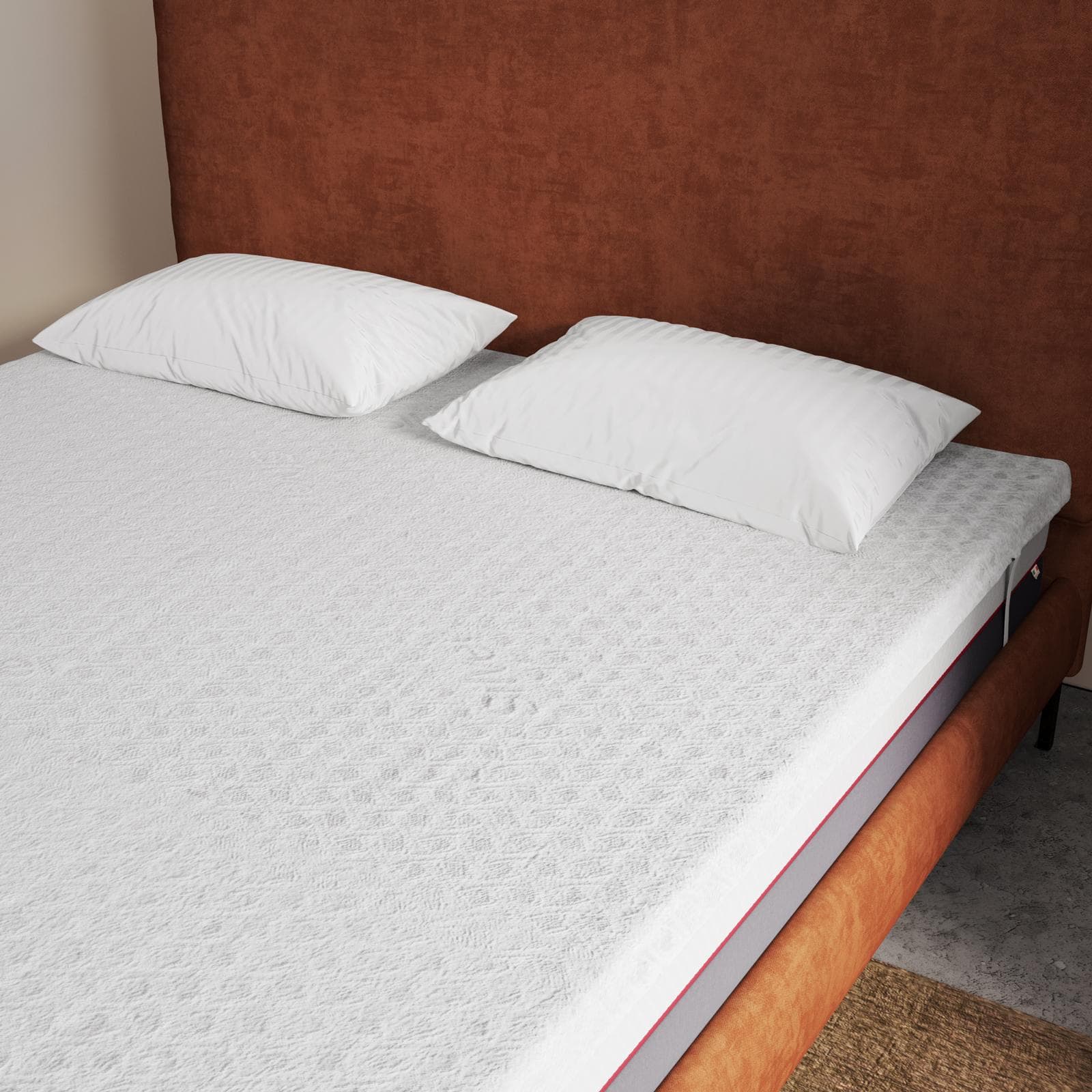 Topper per materasso una piazza e mezza 120x200 cm sfoderabile in Memory h 5,5 cm - Audley