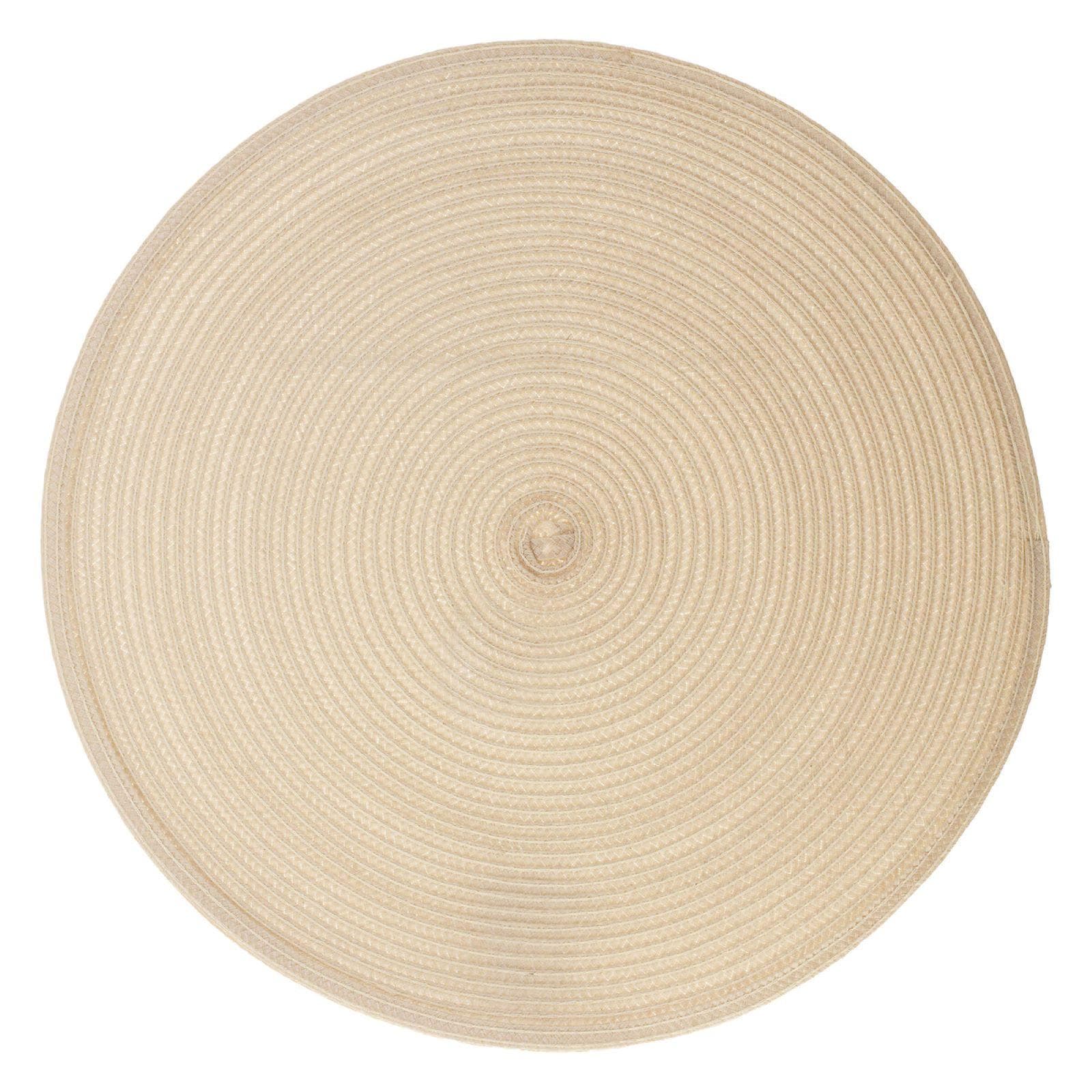 Tovaglietta rotonda 38 cm intrecciata beige - Norwich