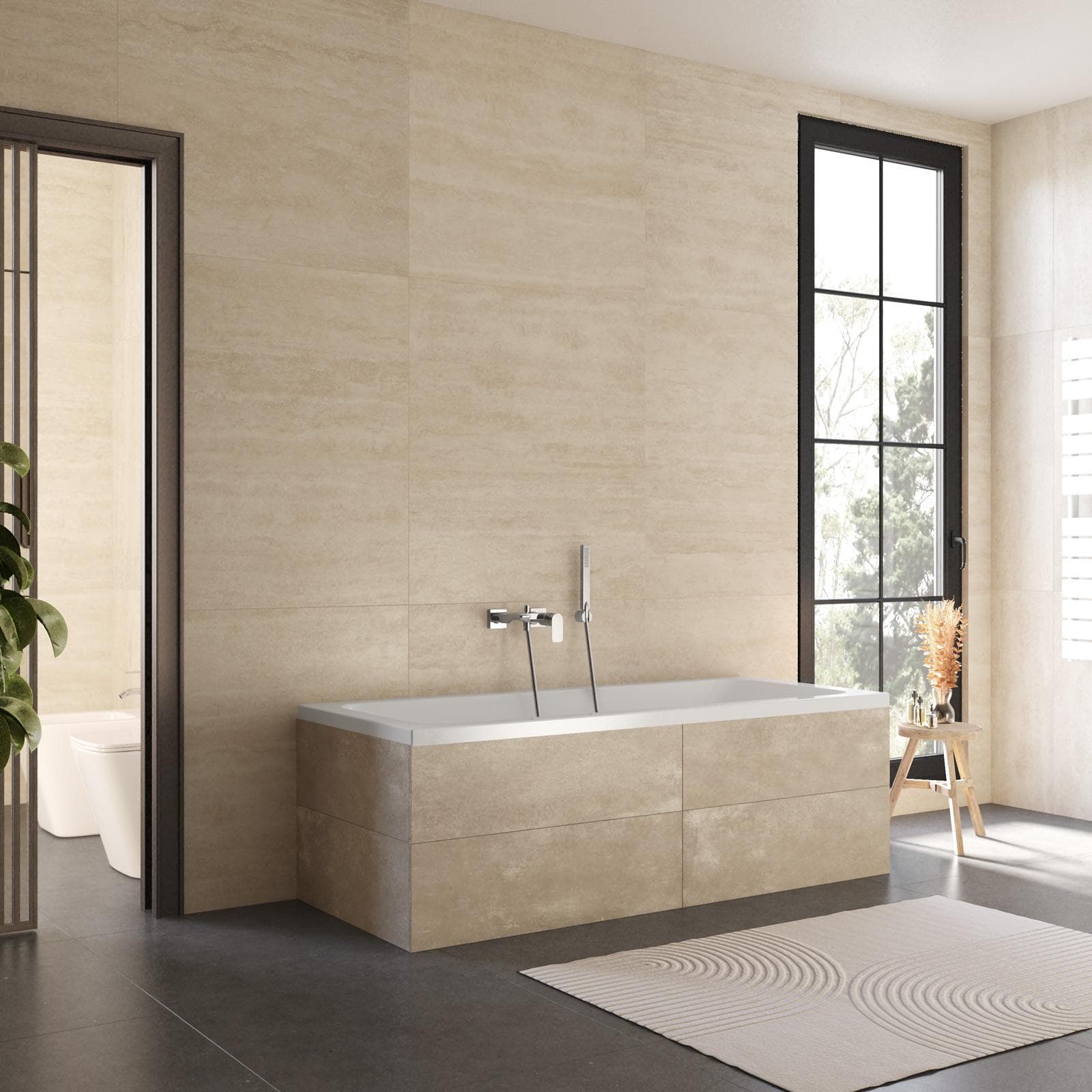 Vasca da bagno in muratura 170 x 70 cm in acrilico - Hirst