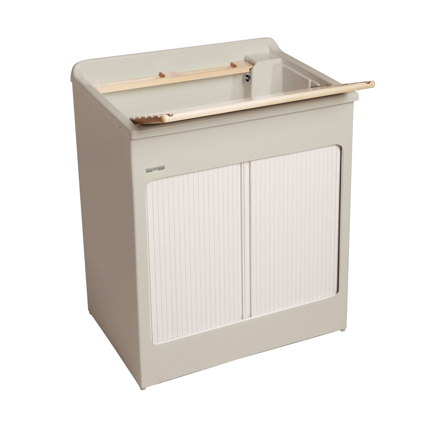 Vasca e mobile lavanderia Lavacril di Colavene crema 75x50 cm con serranda