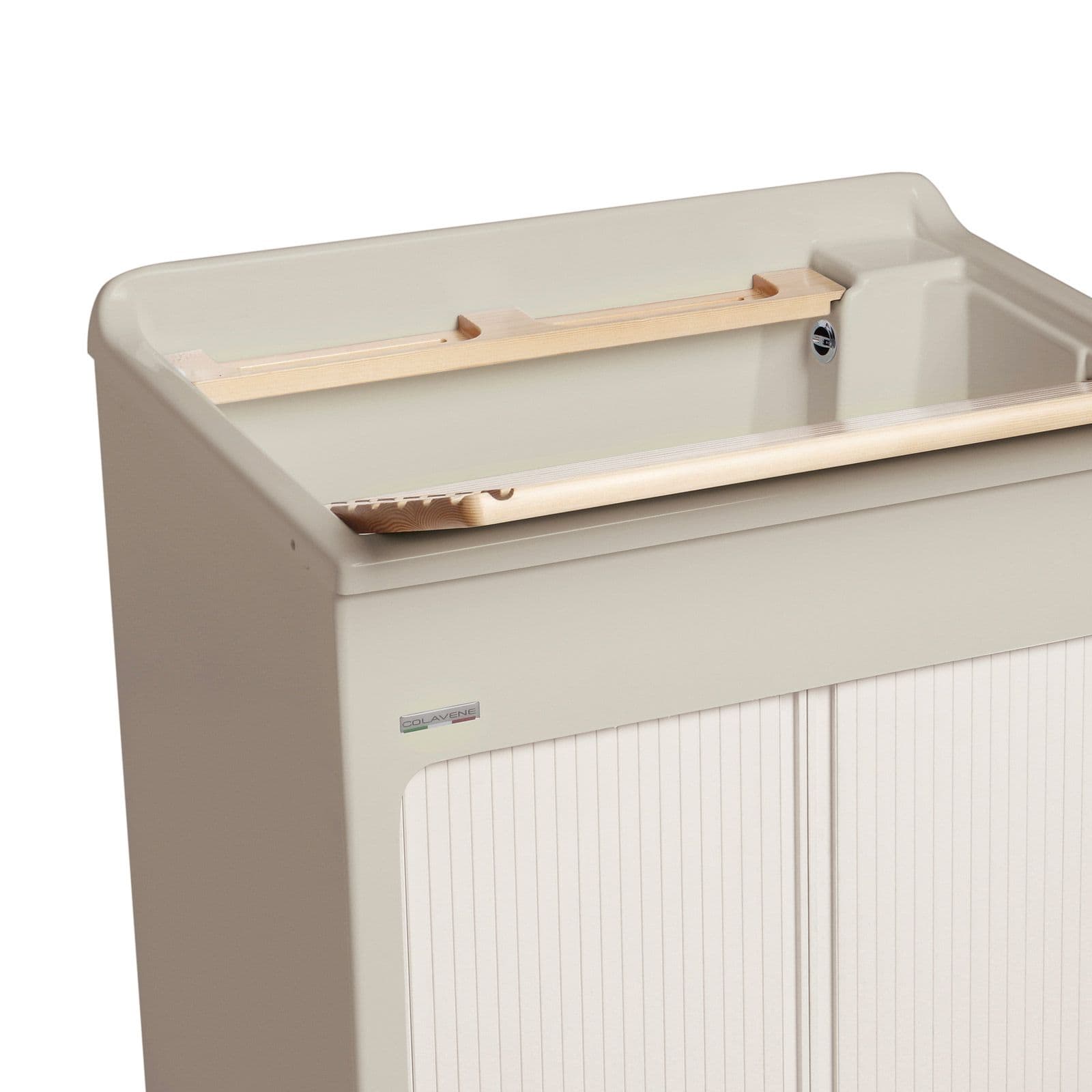 Vasca e mobile lavanderia Lavacril di Colavene crema 75x50 cm con serranda