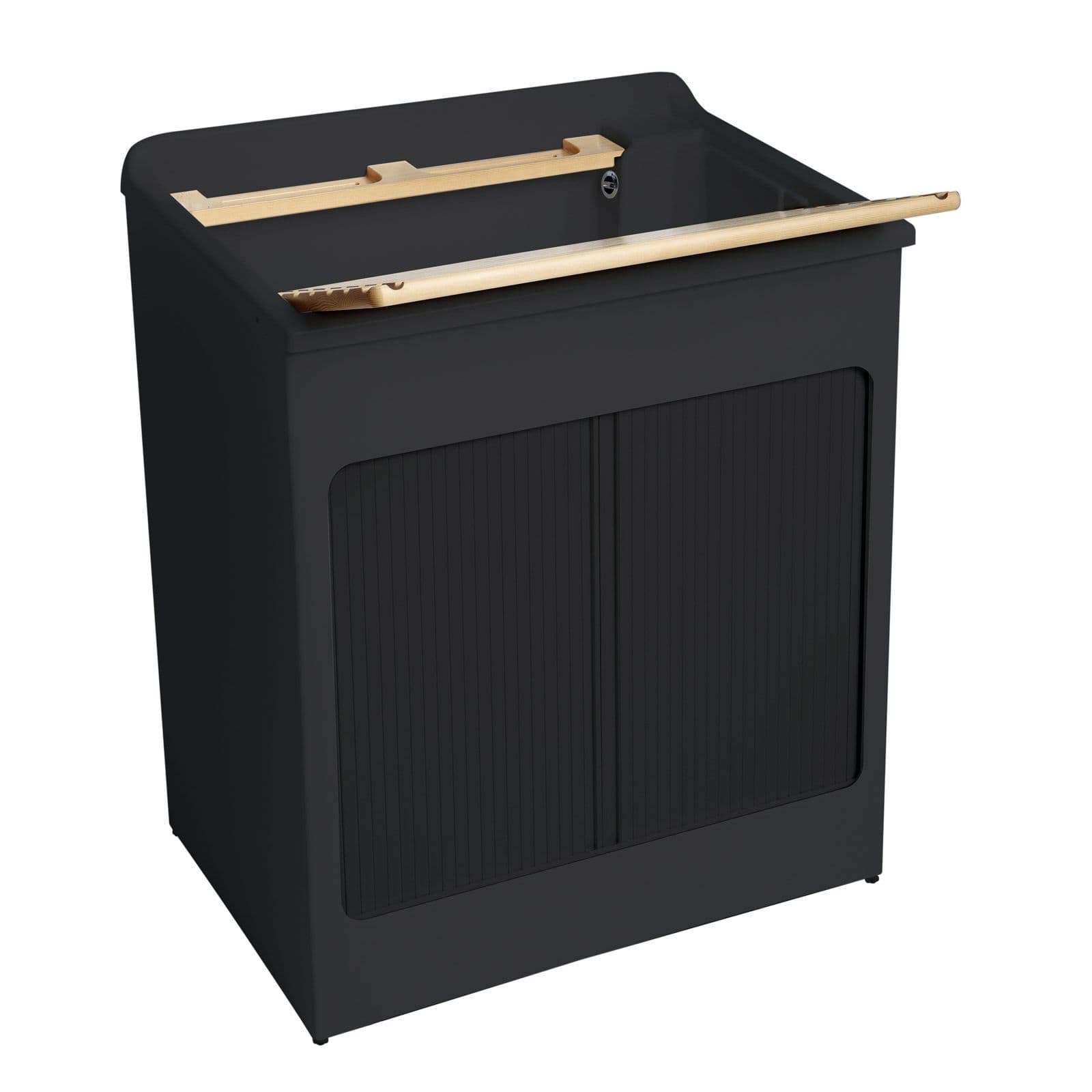 Vasca e mobile lavanderia Lavacril di Colavene nero 75x50x87h cm con serranda