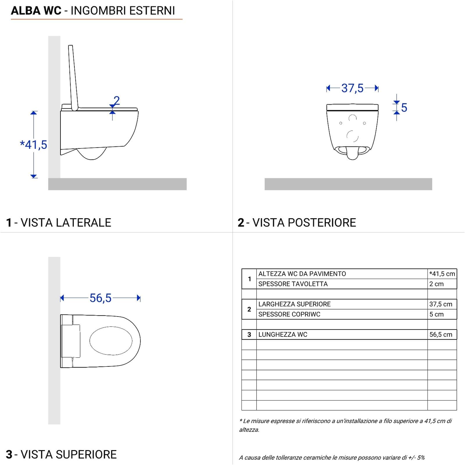 Vaso bidet sospeso multifunzione bianco Serie Aquaclean Alba - Geberit