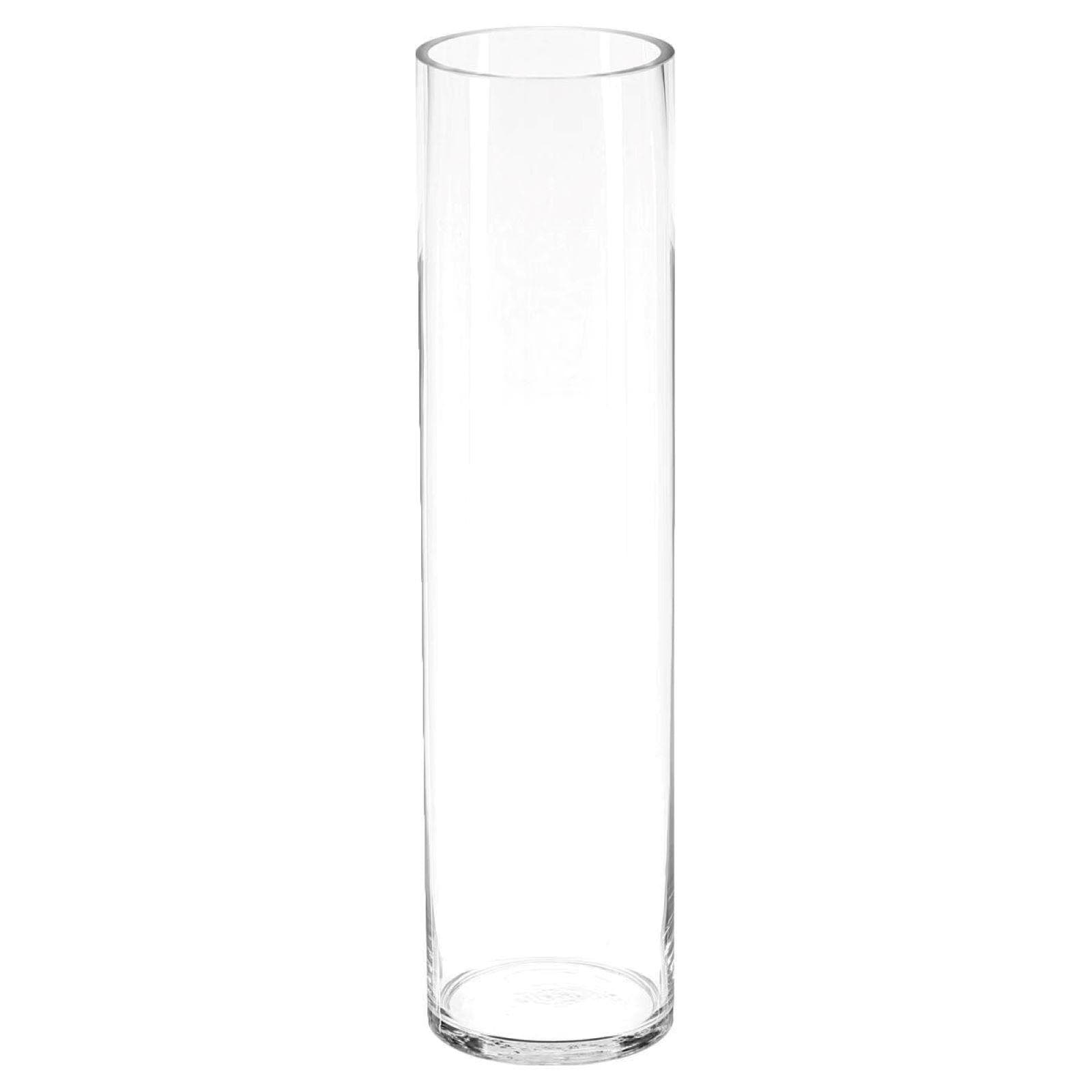 Vaso cilindrico da interno 60h cm in vetro trasparente