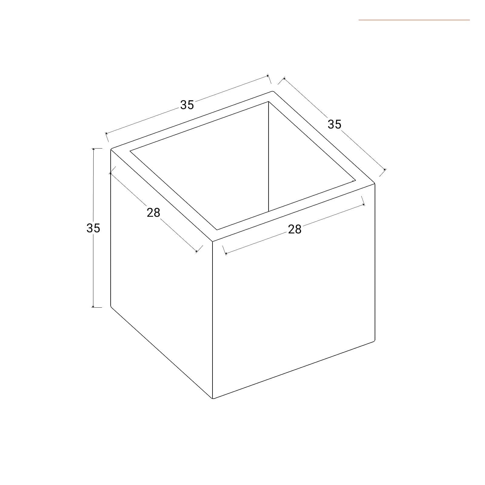 Vaso da esterno 35 h tutta capienza cm in polietilene crema - Constance