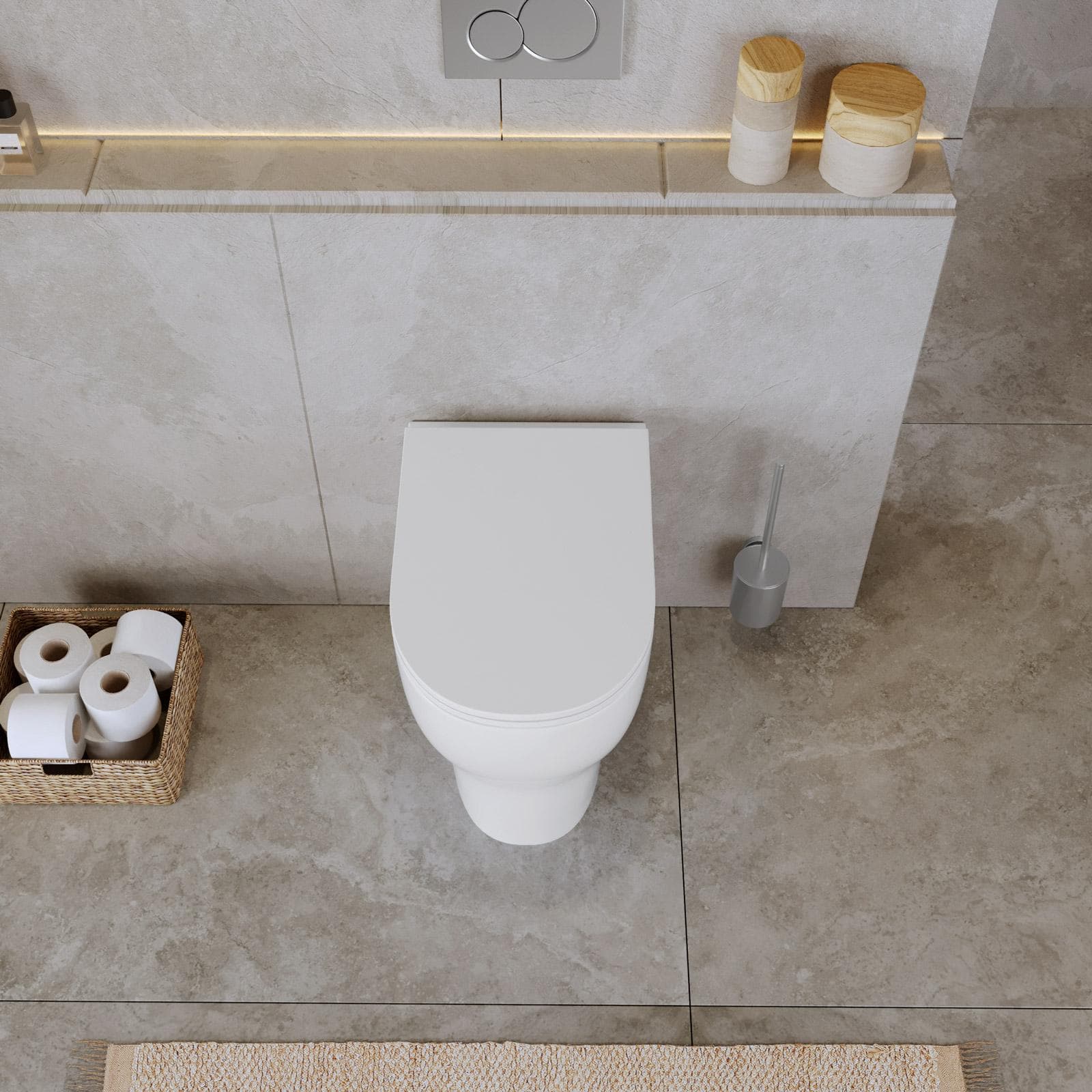 Vaso filomuro in ceramica 50 h cm con sedile - Trisan