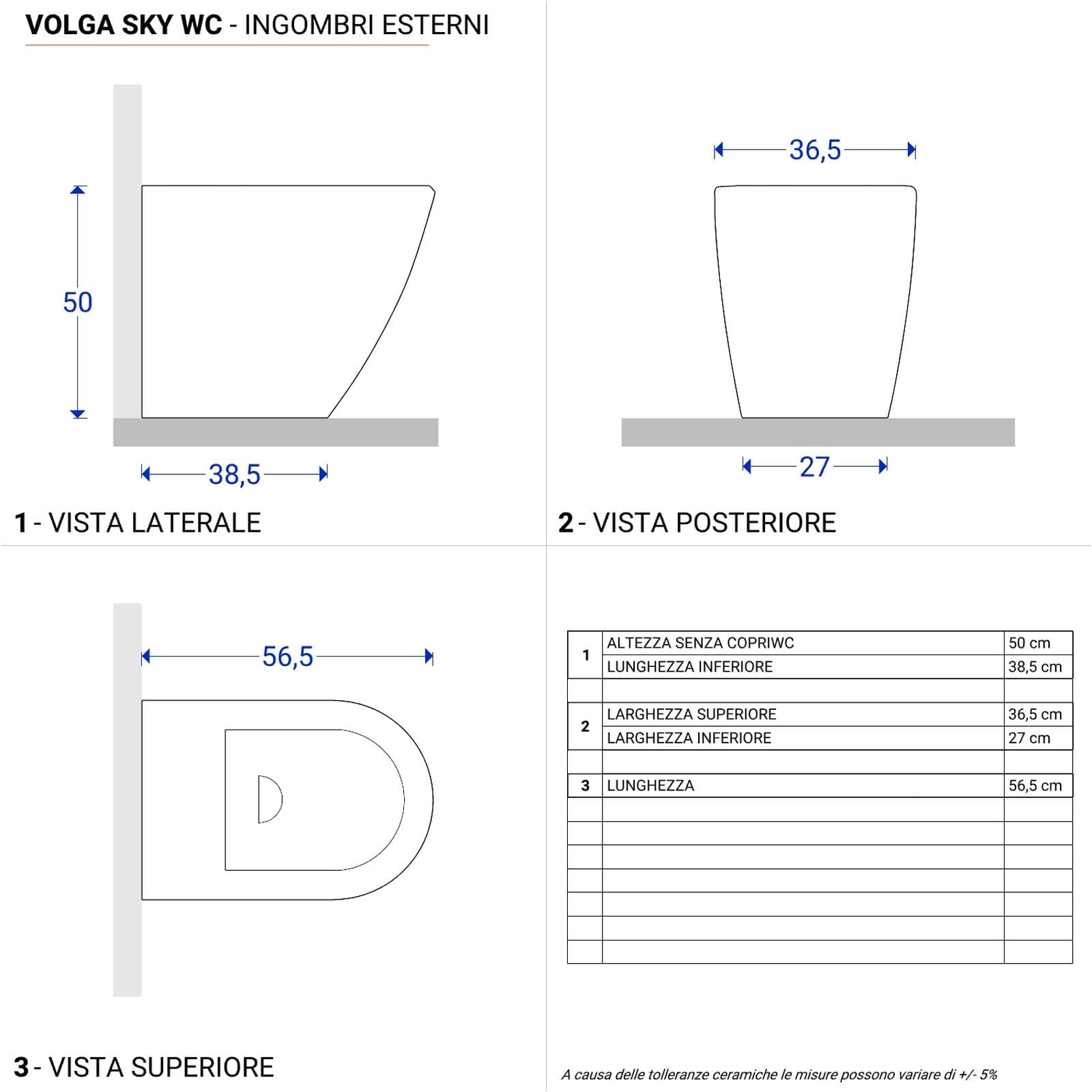 Vaso filomuro H 50 cm in ceramica bianco lucido con sedile - Volga Sky