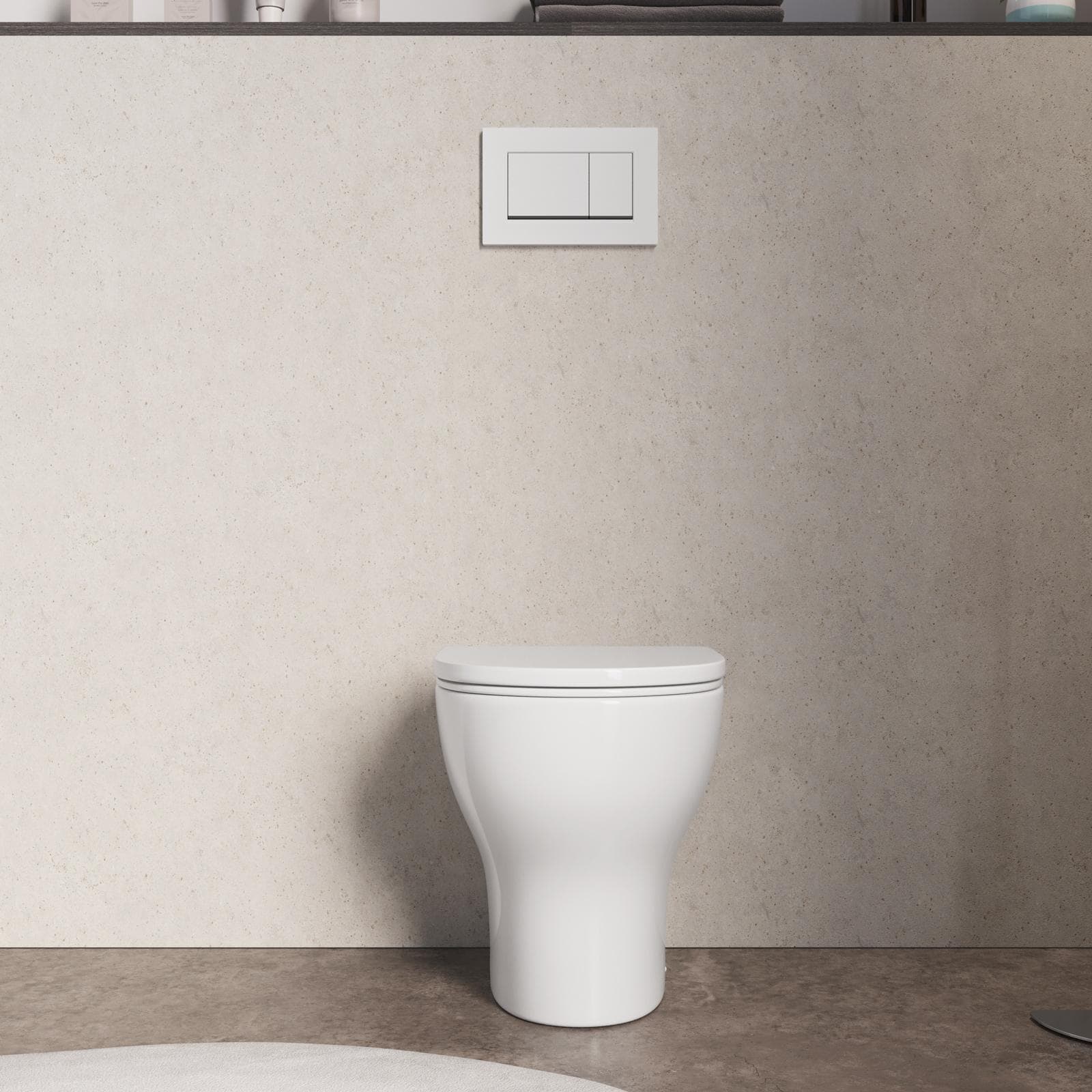 Vaso filomuro in ceramica bianco lucido - Skall