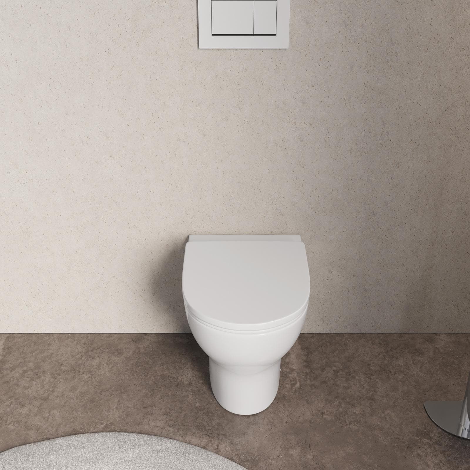 Vaso filomuro in ceramica bianco lucido - Skall