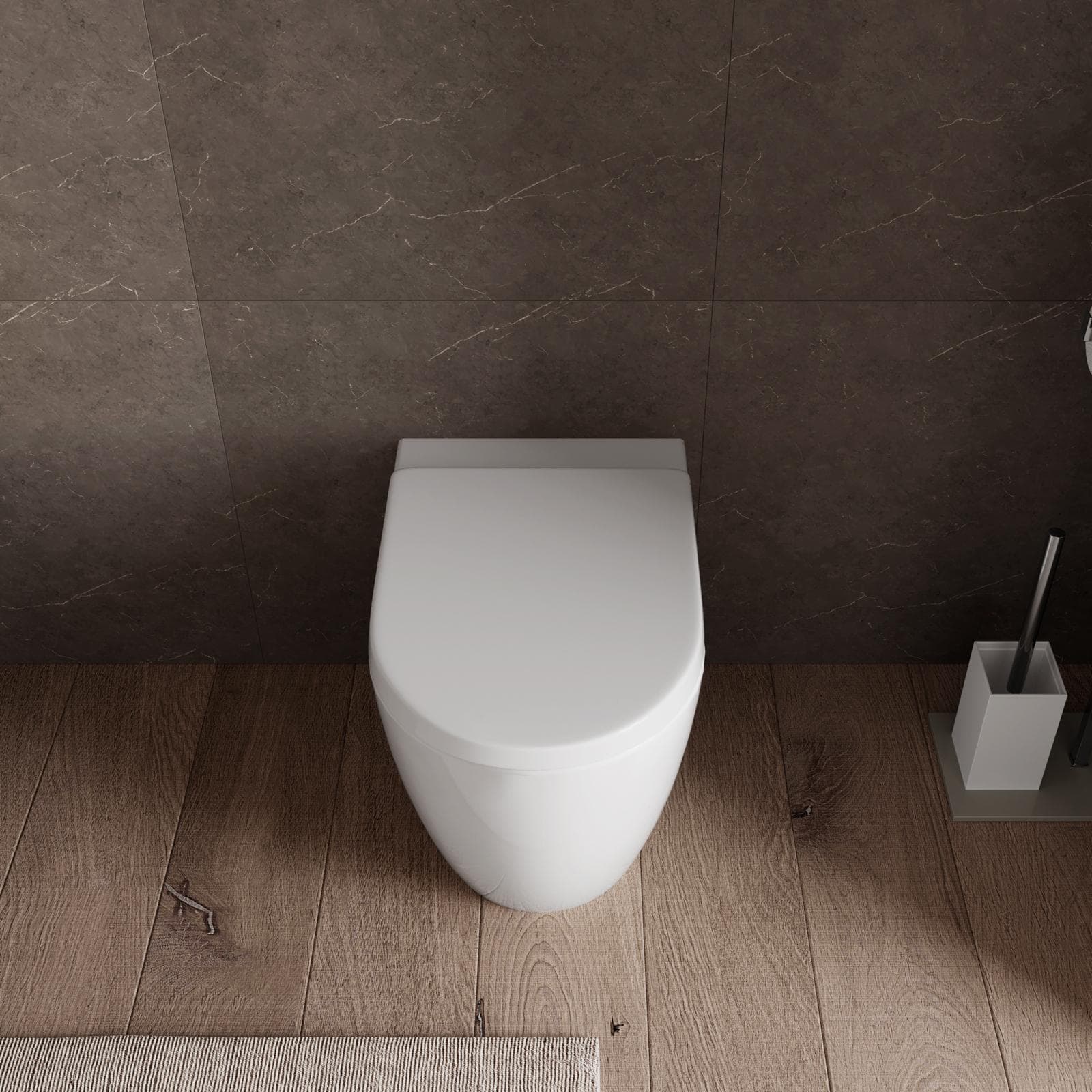Vaso filomuro in ceramica con sedile avvolgente soft-close - Hottis Evo