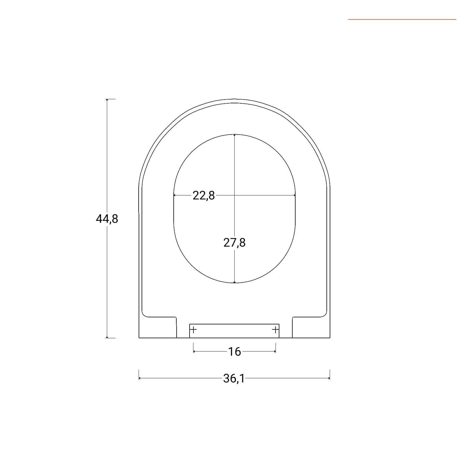 Vaso filomuro in ceramica con sedile avvolgente soft-close - Hottis Evo