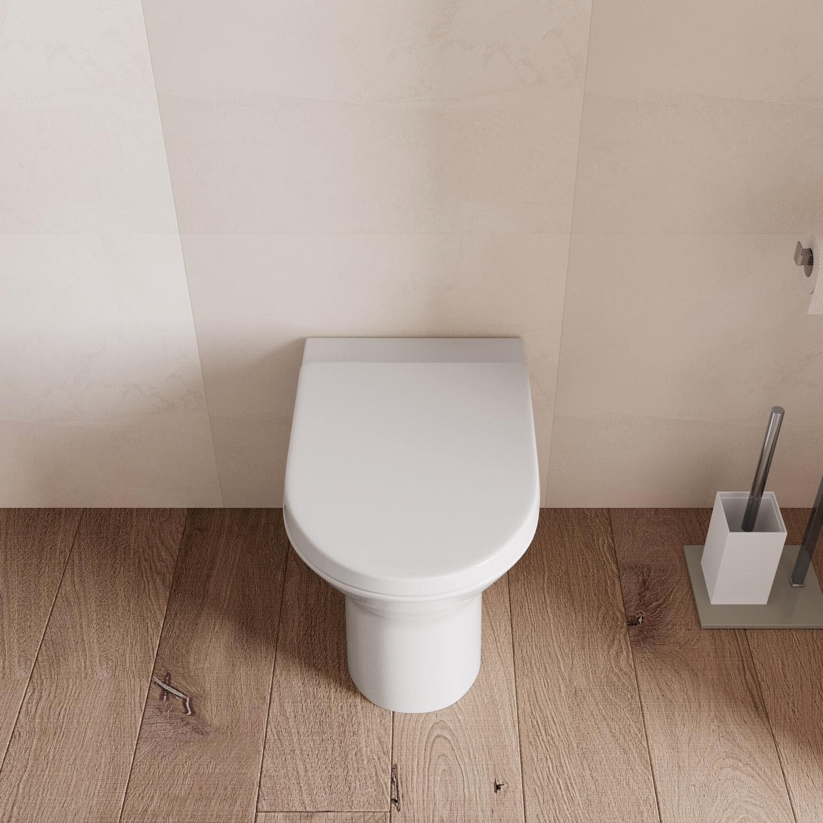 Vaso filomuro in ceramica con sedile copriwc soft close - Hottis