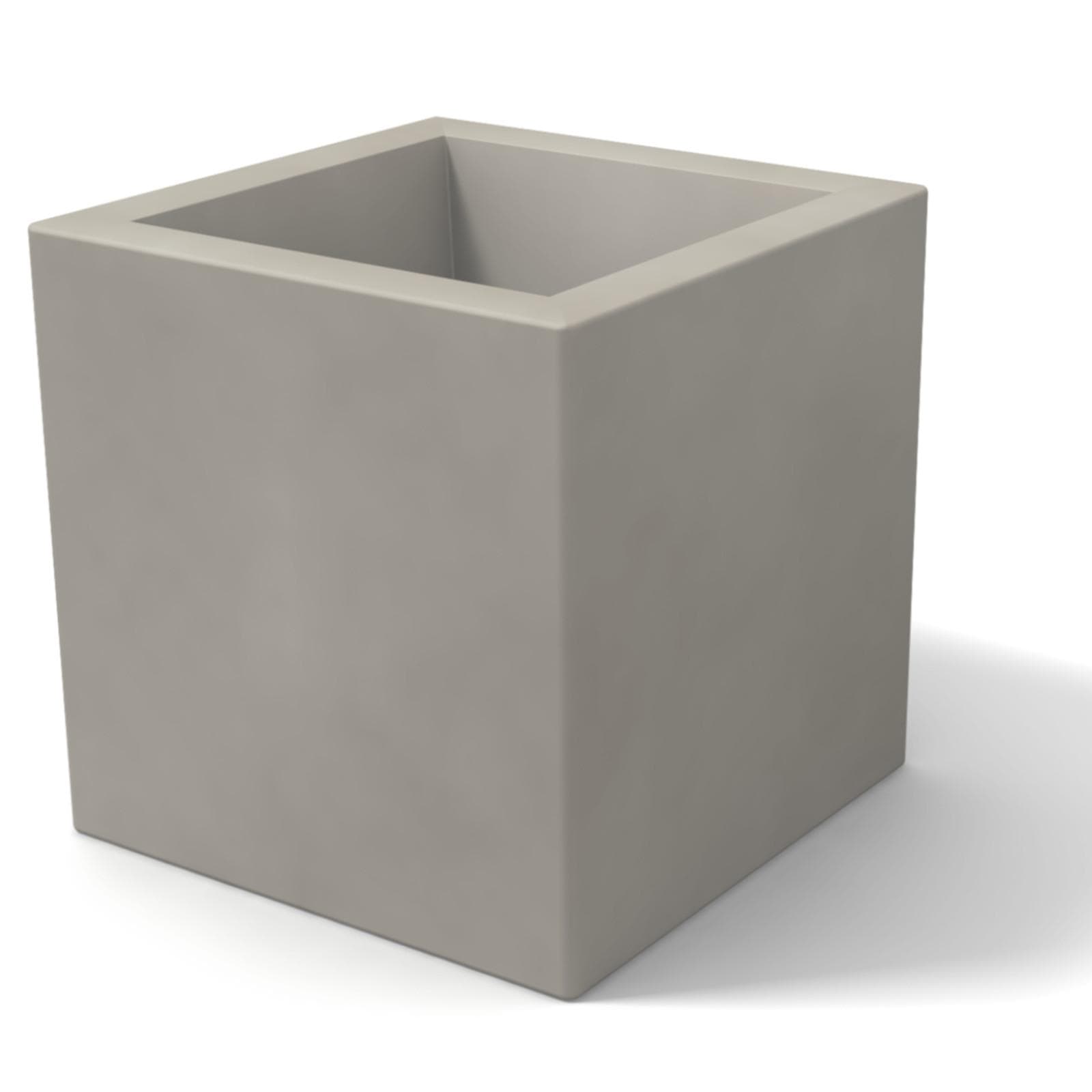 Vaso da esterno 15 h tutta capienza cm in polietilene tortora - Constance
