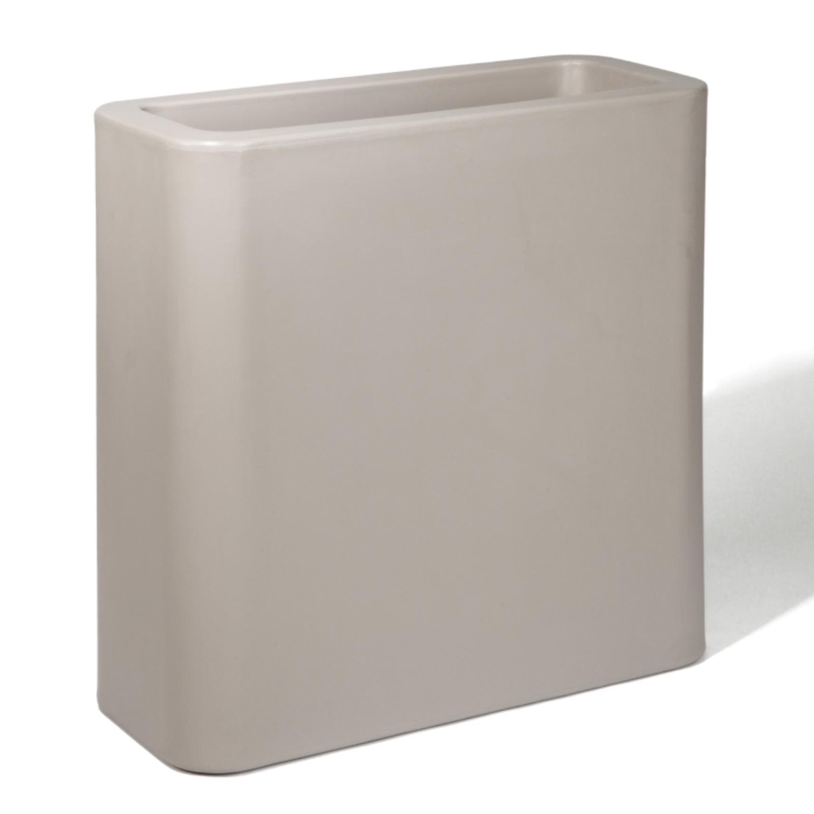 Vaso rettangolare 70 h cm tutta capienza in polietilene tortora - Moschito