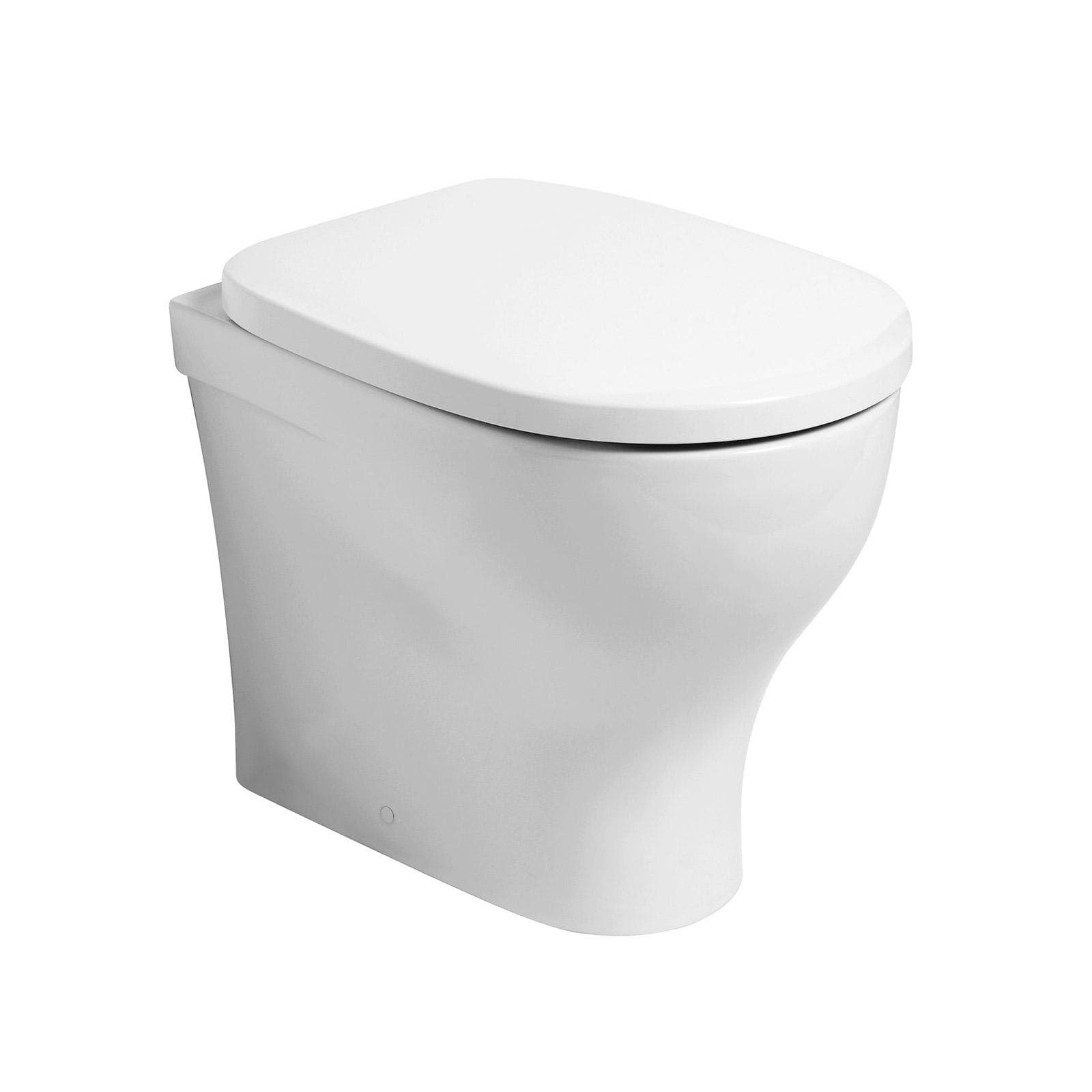 Vaso singolo Azzurra Pratica in ceramica wc con sedile scarico traslato water filomuro