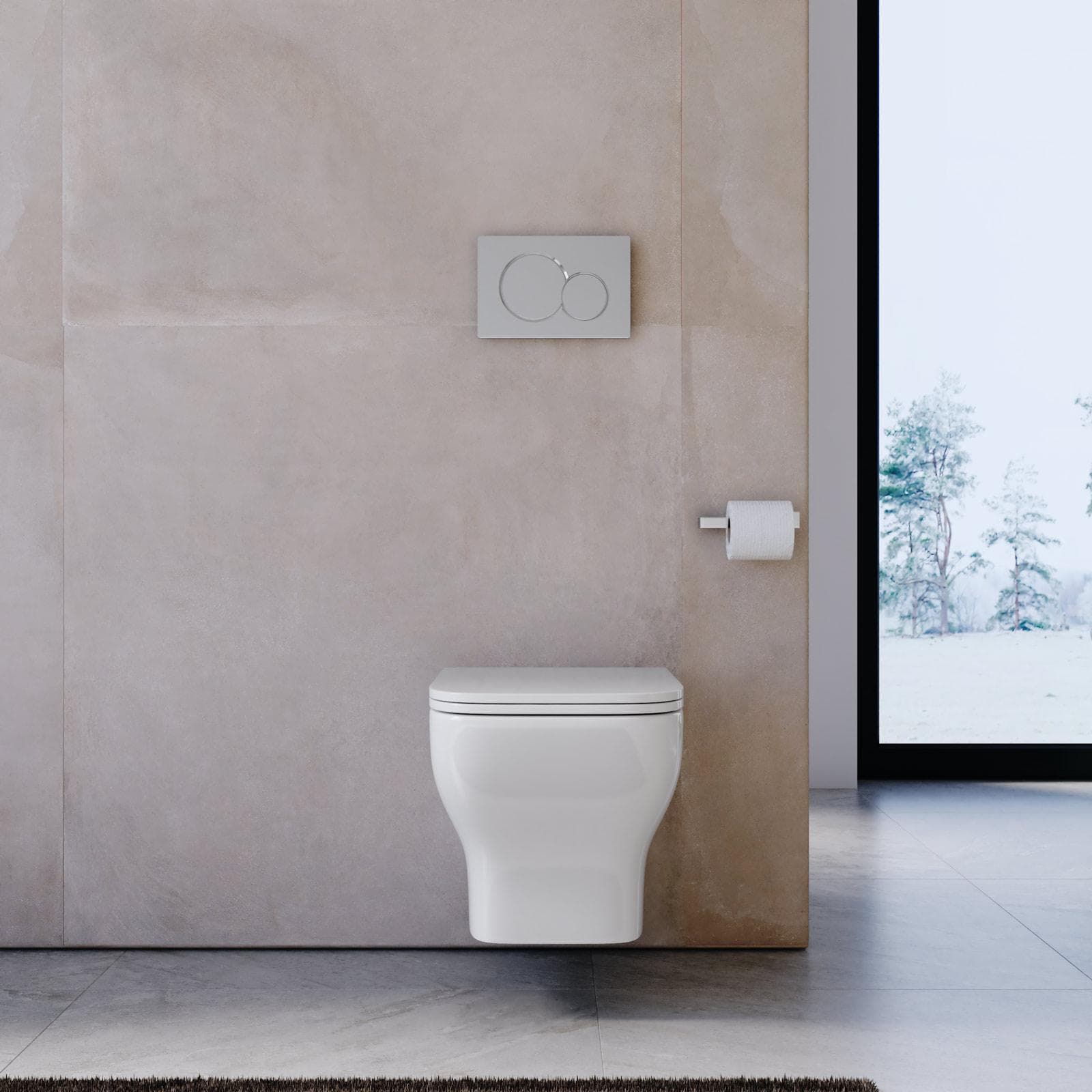 Vaso sospaso in ceramica rimless con sedile softclose - Selbi