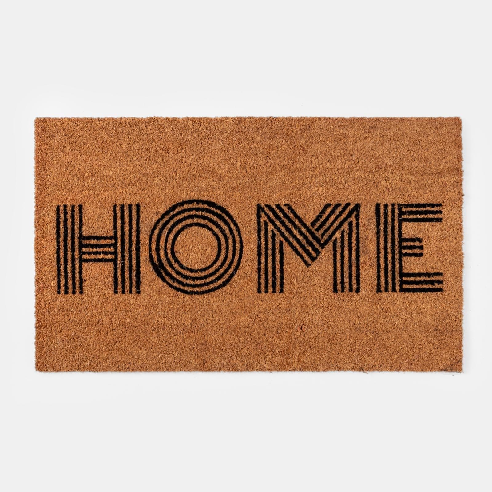 Zerbino 45x75 cm in coir Home scritta nera