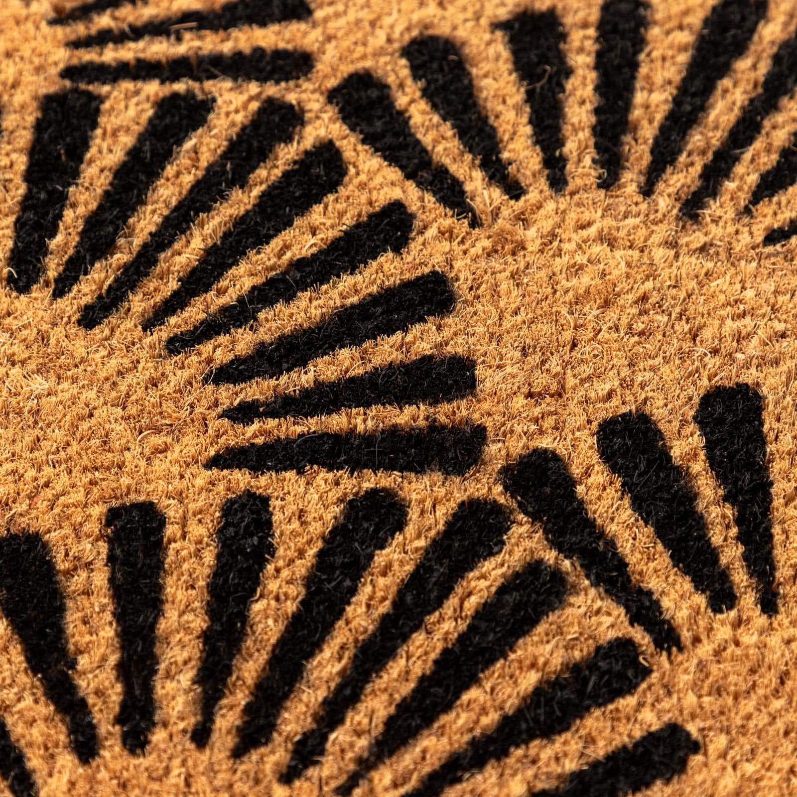 Zerbino 45x75 cm in coir naturale con disegno raggi di sole